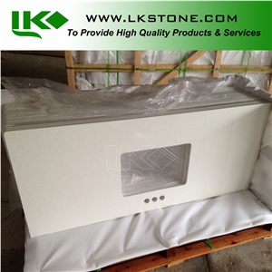 White Quartz Stone Kitchen Countertops, Quartz Stone Countertops, Artificial Stone Solid Surface,Artificial Stone Countertops
