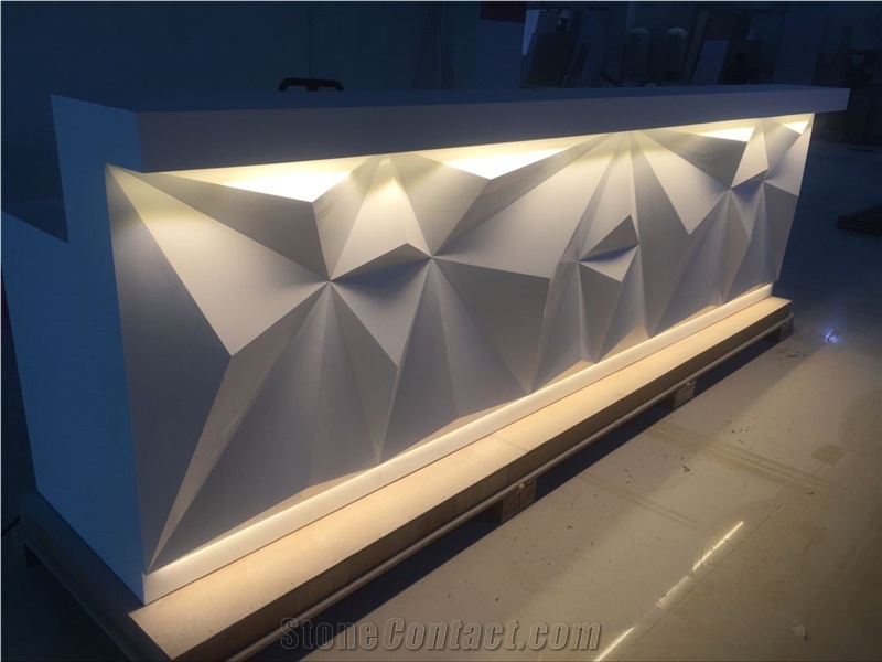Acrylic Solid Surface Diamond Reception Desk Bar Counter Table