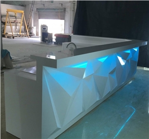 Acrylic Solid Surface Diamond Reception Desk Bar Counter Table