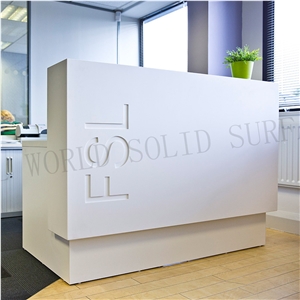 Artificial Marble Stone Bank Front Reception Desk Counter Design