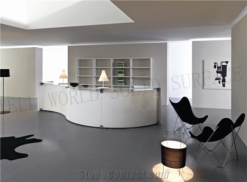 Artificial Marble Stone Furniture Reception Desk Hotel Counters