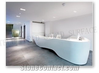 Artificial Marble Stone Furniture Reception Desk Hotel Counters