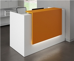 Contemporary Design Acrylic Solid Surface Environmental Materialbank Reception Desk