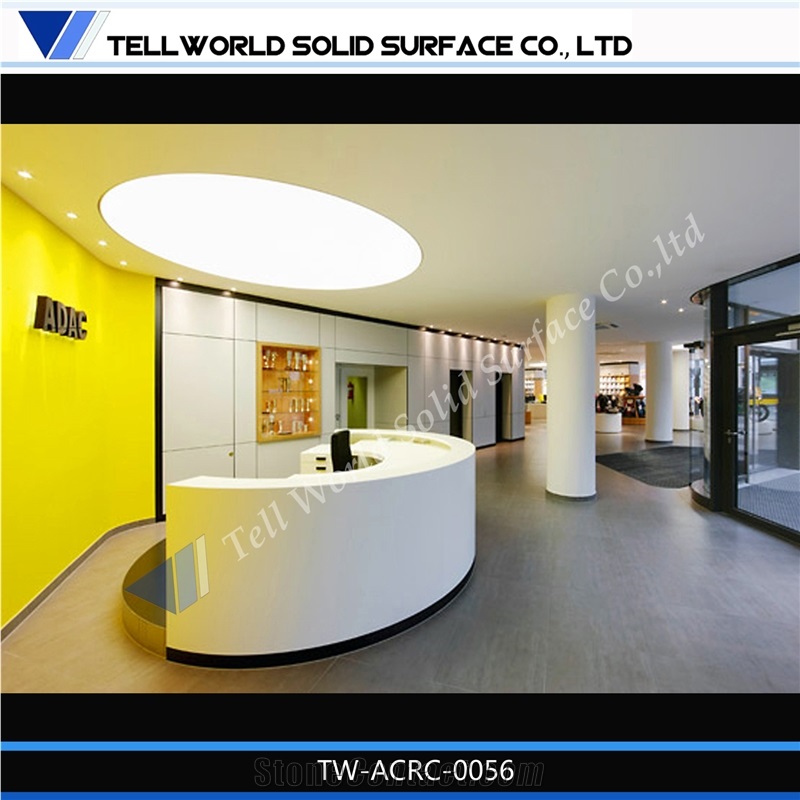 Contemporary Design Lighting Up Solid Top Office Small Reception