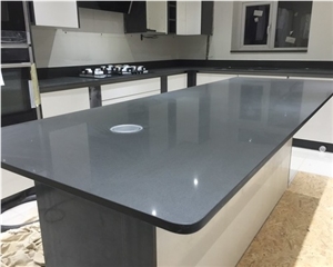 A2021 Light Grey Quartz Stone Surfaces for Kitchen Bathroom and Comercial Sector Laundry Room Worktop Thickness 2cm or 3cm with High Gloss and Hardness
