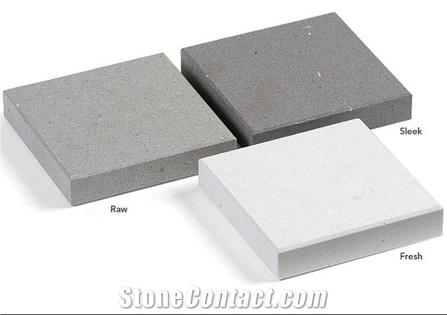 Sleek Concrete Quartz Stone Solid Surface with Matte Finished for Countertops Worktop and Bench Top 2cm Thick