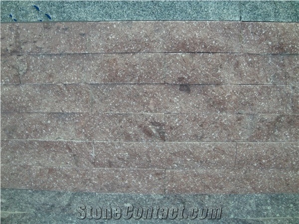 Pophyry Red Granite Cultured Stone, G666 Red Granite Wall Claddings, China Red Granite Ledge Stone&Loose Stone&Stacked Stone Veneer&Coner Stone&Feature Wall, Natural Split Cultured Stone Venner