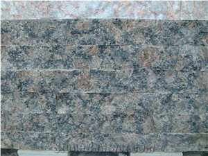 Tan Brown Granite Cultured Stone,India Brown Stone Ledge Stone&Corner Stone, India Red Granite Featured Wall Cladding Tiles