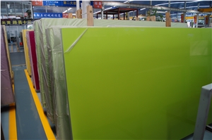China Factory Wholesale Pure Green Quartz Stone Slabs in Competitive Price