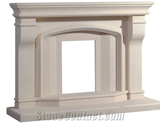 Interior Design Pure White Artificial Marble Fireplace Surround Frames