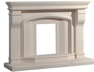 Interior Design Pure White Artificial Marble Fireplace Surround Frames