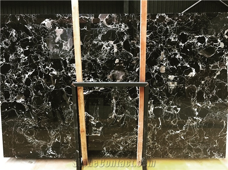 Century Black Ice Marble Slab & Tile,China Black Ice Marble