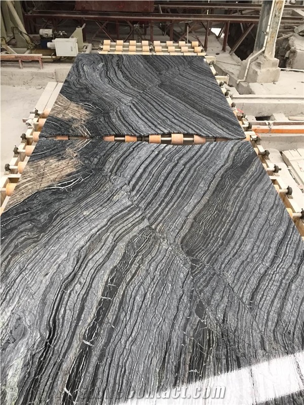 Kenya Black Marble Slab,Black Brown Vein Marble from China