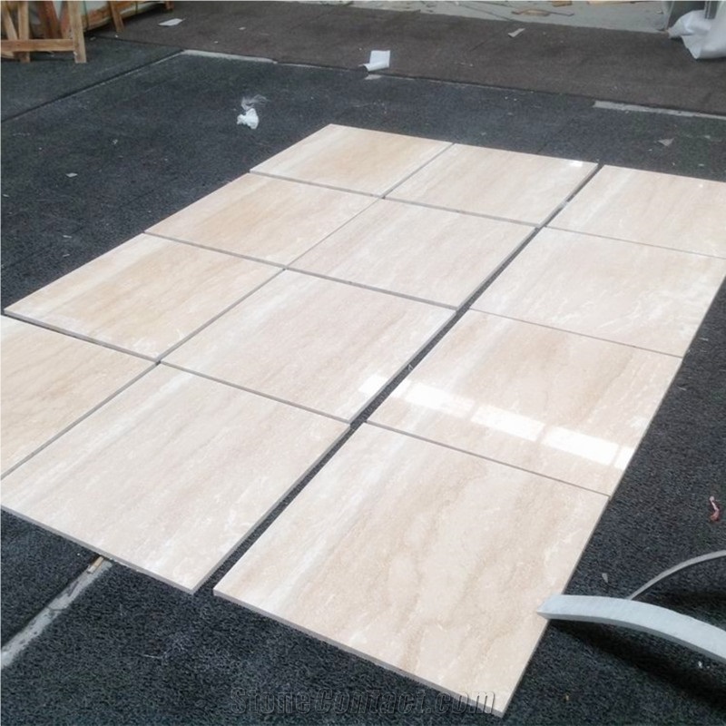Honed and Filled White Travertine