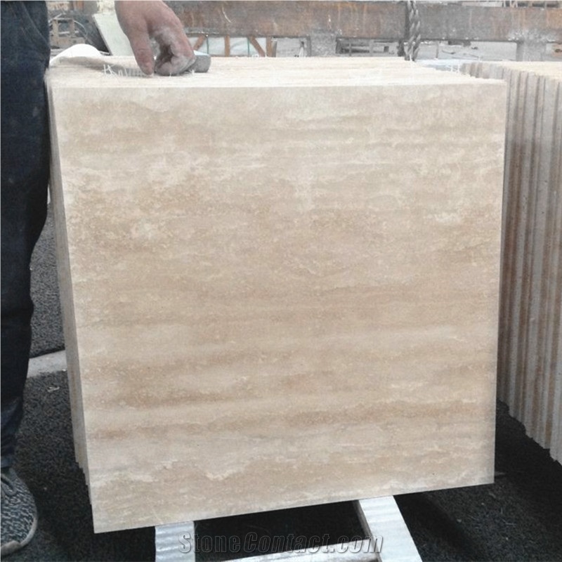 Honed Ivory Travertine Pavers Tiles for Outdoor Swimming Pool Coping