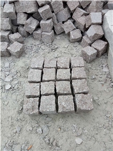 G363 Haiyang Red Granite Cobbles Stone,Patio,Cube Stone
