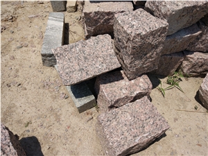 Jiangjun Red Granite Cube Stone,Paving Sets,Patio,Walkway Pavers