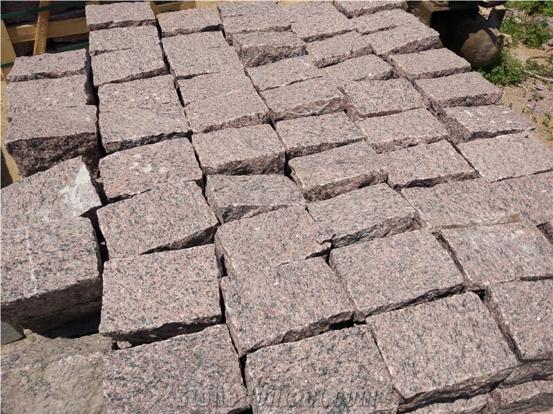 Jiangjun Red Granite Cube Stone,Paving Sets,Patio,Walkway Pavers