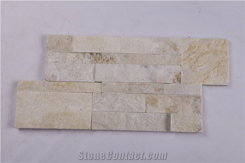 Beige Quartzite Ledge Stone/Stone Wall Decor/Stone Wall Cladding/Ledge Stone/Thin Stone Veneer/Feature Wall/Split Face Culture Stone