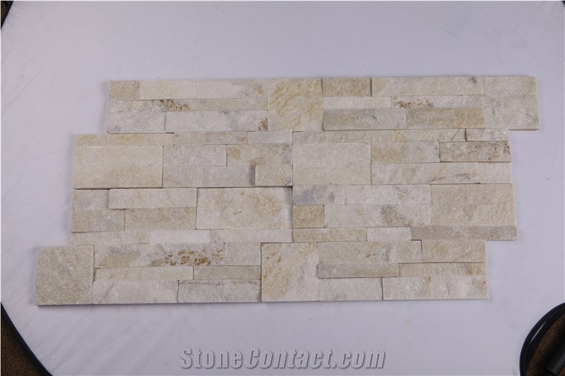 Beige Quartzite Ledge Stone/Stone Wall Decor/Stone Wall Cladding/Ledge Stone/Thin Stone Veneer/Feature Wall/Split Face Culture Stone