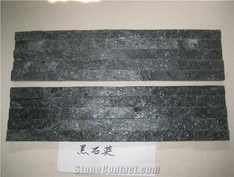Black Quartzite, Culture Stone, Chinese Materials Stone, Wallstone, Wall Decor, Wall Cladding, Hot Sales, Hight Quality, Natural Split Surface Stone, Ledge Stone, Exposed Wall Stone