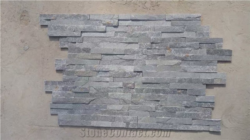 Blue Quartzite, Culture Stone Corner, Ledge Stone,Stacked Stone, Rough,Wall Cladding Tile ,Multi Colour Slate,Z Shape, Interlocked