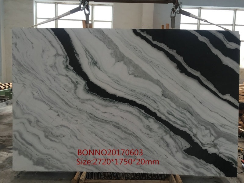 Chinese Marble Slabs Tiles/China Panda White Marble/China Marble/Black and White Mixed Marble Slabs for Project Bathroom Wall Floor Tiles/Wall Coverings