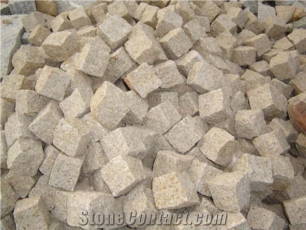 G682 Granite Cubes/ Stone Tile/China Yellow Beige Porphyry Cube Stone/Paving Stone