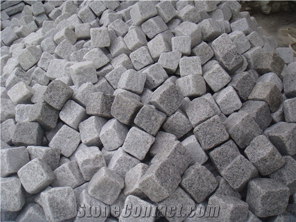 Granite G603, China Granite, Grey Granite Cobble, Granite Pavers, G603 Paving Stonegranite Split Cobblestone G603, G603 Grey Granite Cobblestone