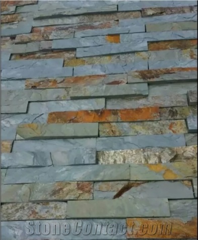 Green Rusty Slate Culture Stone/Stone Wall Cladding/Ledge Stone/Wall Art/Stone Wall Decor/Split Face Culture Stone/Thin Stone Veneer/Feature Wall