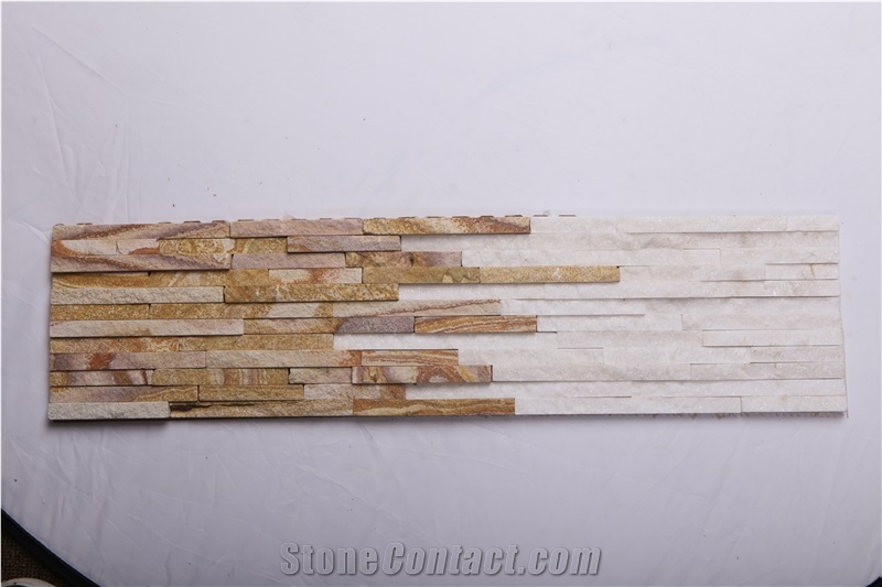 Mix Color Multicolor Culture Stone Ledger Stone Panel ,Wall Cladding Stacked Stone ,Flexible Stone Veneer,Feature Wall