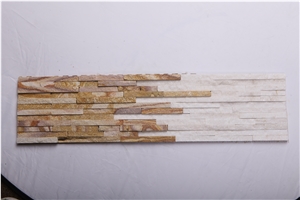 Mix Color Multicolor Culture Stone Ledger Stone Panel ,Wall Cladding Stacked Stone ,Flexible Stone Veneer,Feature Wall