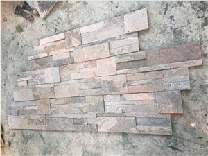 Pink Quartzite Ledge Stone/Thin Stone Veneer/Split Face Culture Stone/Stone Wall Decor/Manufactured Stone Veneer/Feature Wall/Stone Wall Decor