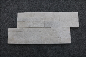 Pure White Ledge Stone/Thin Stone Veneer/Split Face Culture Stone/Feature Stone/Stone Wall Cladding
