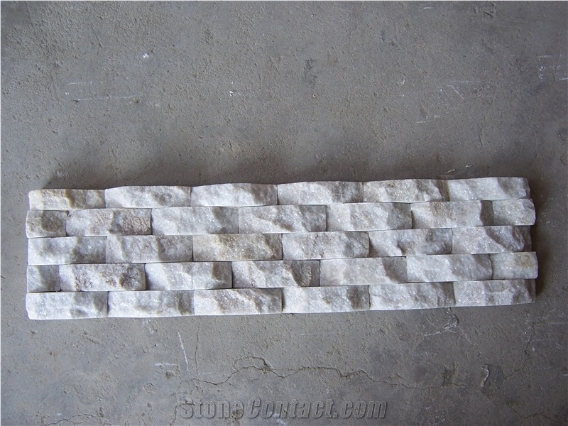 Pure White Running Water Ledge Stone/Stone Wall Cladding/Thin Stone Veneer/Feature Wall/Split Face Culture Stone/Stone Wall Decor