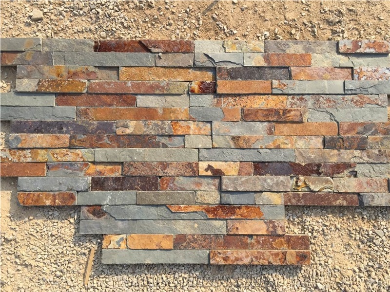 Rusty Slate Ledge Stone/Stone Wall Cladding/Stone Wall Decor/Thin Stone Veneer/Feature Wall/Split Face Culture Stone/Manufactured Stone Veneer/Stone Wall Cladding