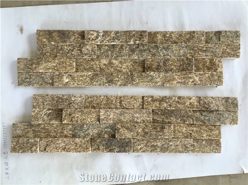 Tiger Skin Yellow Granite Cultured Stone, Granite Wall Covering, Wall Decor, Hot Sales, Hot Quality