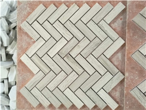 Wooden White Mosaic Tile, Interior Tile ,Flooring Tile ,Wall Tile ,Wall & Flooring Tile Decor, Marble Stone Mosaic Tile & Slab