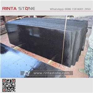 China Black Granite Slab Tile for Countertop Dyed Black Chili Black Stone Painted Black Black Granite Chines Imperial Black Granite Pure Black Stone Slabs Taiwan Black Absolute Black Granite