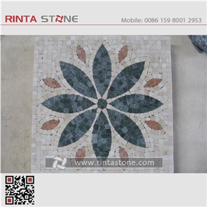 Natural Stone Mosaic Tiles,Marble Mosaic Bathroom Culture Stone,Wall Cladding Panel Format Panel Decorative Stone Chipped Mosaic Pattern Tiles Panel Ceramic Backed Mosaic