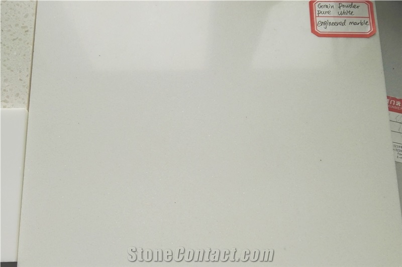 Crystal White Artificial Stone Marble Slabs & Tiles