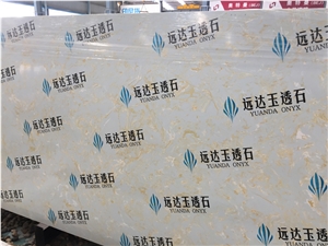 Golden Crystal Engineer Onyx Slabs & Tiles, China Yellow Artificial Stone