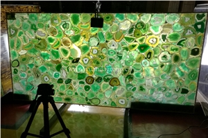 YUANDA Green Agate Semiprecious Stone Tiles Slabs
