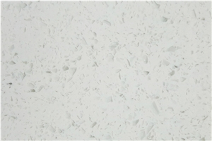YUANDA Ice Diamond Sparkle White Engineered Quartz Slabs