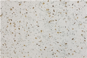 YUANDA White Golden Engineered Quartz Slabs