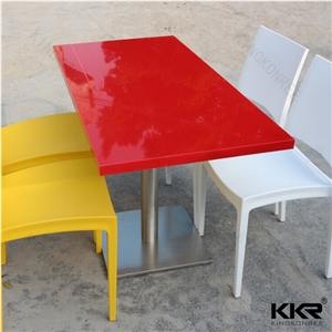 Home Furniture Custom Size Solid Surface Table Tops, Artificial Stone Dining Table Tops