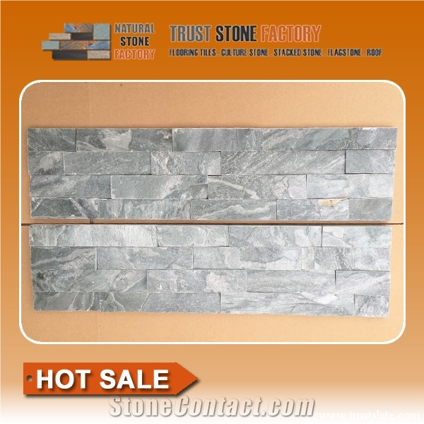 China Light Grey Slate Cultured Stone/Slate Culture Stone/Culture Slate/Slate Wall Cladding/Ledge Stone