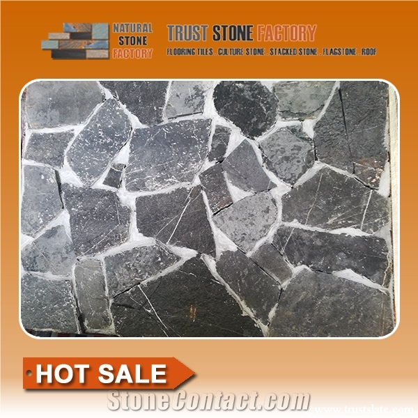 Flagstone Patio Pavers,Black Flagstone Wall,Quartzite Natural Flagstone Tile