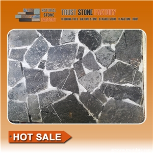 Flagstone Patio Pavers,Black Flagstone Wall,Quartzite Natural Flagstone Tile