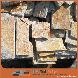 Golden Cobble Stone, Floor Covering, Landscape Drainage, Garden Stepping Pavements, Paving Sets, Walkway Pavers
